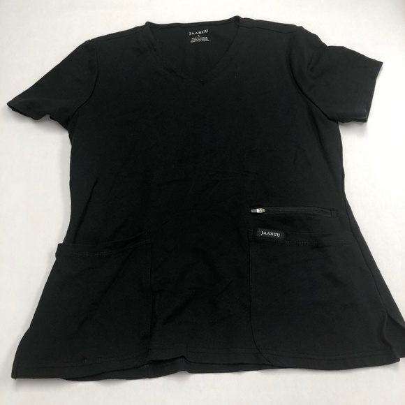 Jaanuu black v-neck scrub top style #J96202 - Picture 1 of 2